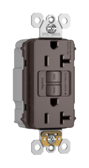 Pass & Seymour PlugTail PT2097-I Self-Test Duplex GFCI Receptacle 125 VAC 20 A 2 Poles 3 Wires Ivory