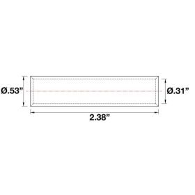 Morris 93214 Long Barrel Compression Splice 2 AWG Stranded Copper/Aluminum Conductor 2.38 in L Seamless Aluminum