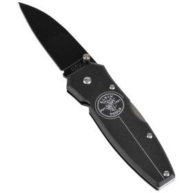 Klein Tools 44001-BLK Lightweight Lockback Knife 2-1/2-Inch Drop Point Blade Black Handle