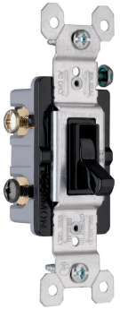 Pass & Seymour TradeMaster 663-BKG 3-Way Toggle Switch 120 VAC 15 A 1/2 hp