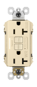 P&S 2097TRWR-I 20A SELF-TEST TR WR SPEC GFI RADIANT RECEPTACLE 125V IVORY