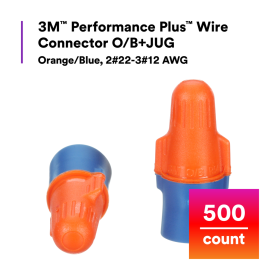 3M Performance Plus O/B+ Flame Retardant Twist-On Wire Connector 22 to 12 AWG 500/jr