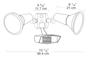 RAB STL110RW Stealth Economy Flood Kit (2) PAR38 Lamp 1 W Fixture 120 VAC Aluminum Housing