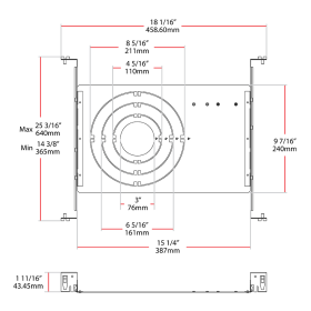 RAB DLPLATE/WFR3468/NB Mounting Plate With Nailer Bars