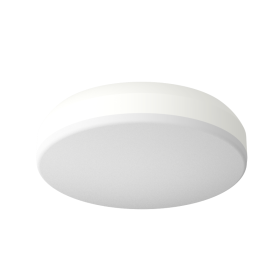 RAB CRVFAS-11R-16-9CCT-120-W 11 In. 12W LED Flush Mount Fixture 120V 5CCT Triac Dimming White With White Lens