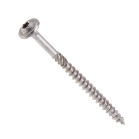 Metallics MGRK4SS 5/16 x 4 Star Drive Round Washer Head Wood Screw Stainless Steel 100/Bx