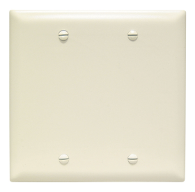 Pass & Seymour TP23LA Blank Plates, Box Mounted, Two Gang, Light Almond Thermoplastic Plate