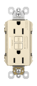 P&S 1597TR-LA 15A SELF-TEST TR SPEC GFI RADIANT RECEPTACLE 125V LA