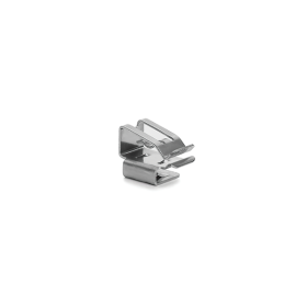 HellermannTyton 151-02189 90-Degree Low Profile Metal Edge Clip for 6 to 6.2mm Cable Range and 1.5 to 2mm Panel Thickness