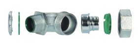 Sepco SLT25T 3/8 in Liquidtight 90-Degree Insulated Throat Connector Malleable Iron