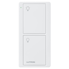 Lutron PJ2-2B-GWH-L01 Pico 2-Button Remote Control Switch with Indicator LED 434 MHz 3 VDC White