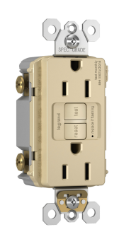 P&S 1597TR-I 15A SELF-TEST TR SPEC GFI RADIANT RECEPTACLE 125V IVORY