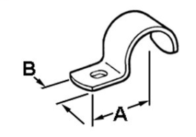 Bridgeport 890-MC One-Hole Snap-On Strap for 14/2 and 12/2 Steel and MC Cable Steel with Zinc Electroplate Finish