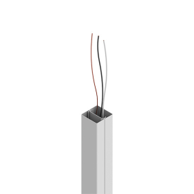 Wiremold 25DTP-412 2-Compartment Tele-Power Pole 2 Outlets 12 ft 5 in L x 2-1/4 in W Steel White