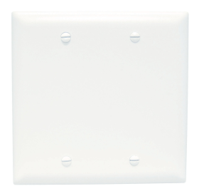 Pass & Seymour TP23W Blank Plates Box Mounted Two Gang White Thermoplastic