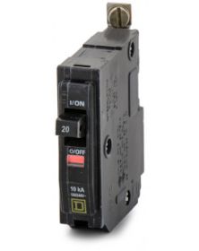 Square D QOB120 20A 1-Pole 120/240V 10kA Bolt-On QO Circuit Breaker