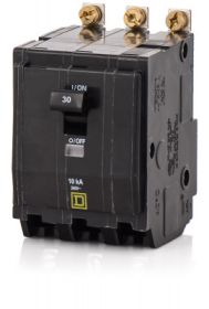 Square D QOB330 30A 3-Pole 120/240V 10kA Bolt-On QO Circuit Breaker