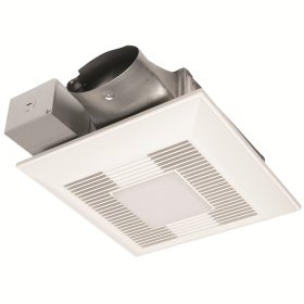 Panasonic FV-0510VSL1 WhisperValue Ventilation Fan with LED Light 50/80/100 CFM Selector 10-1/4 In. Sq. Housing 3-3/8 In.