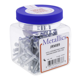 Metallics JRM89 8-32x2" Round Head Combo Machine Screw 100/Jr