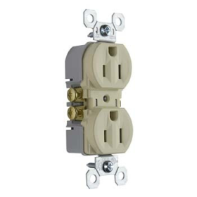 Pass & Seymour 3232TRI 15A/125V Trademaster Tamper-Resistant Duplex Receptacle Ivory