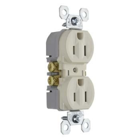 Pass & Seymour 3232TRLA 15A/125V Trademaster Tamper-Resistant Duplex Receptacle Light Almond