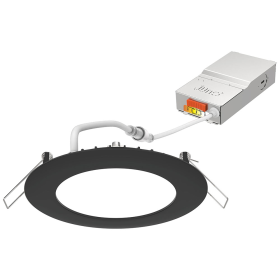 Juno WF4-SWW5-90CRI-MB-M6 4 In. Recessed Wafer Downlight Temp Matte Black Finish CCT Adjustable 2700K 3000K 3500K