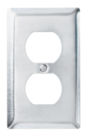 Pass & Seymour SS8 Duplex Receptacle Openings One Gang 302/304 Stainless Steel Plate