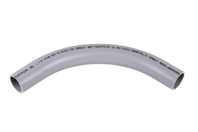 Kraloy 078544 SCH 40 Plain End Standard Radius Conduit Elbow 1-1/2 in Trade 90 deg PVC