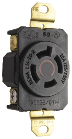 Pass & Seymour L1420R 20A NEMA L1420 Single Receptacle Twistlock 125/250 VAC 3W