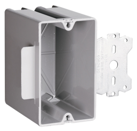 Pass & Seymour S1-22-S50 Slater Deep Stud Bracket Box With Quick/Click Entry Thermoplastic 22.5 cu-in 1 Gang 1 Outlet