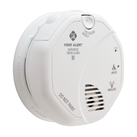 BRK SA520B 120V AC/DC Photoelectric Smoke Alarm Bridge Unit with Wireless Interconnect Hardwire Adaptor Plug and AA